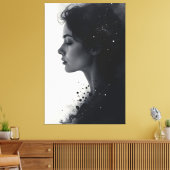 沈黙と星の間 キャンバスプリント (インサイチュ (リビング))
