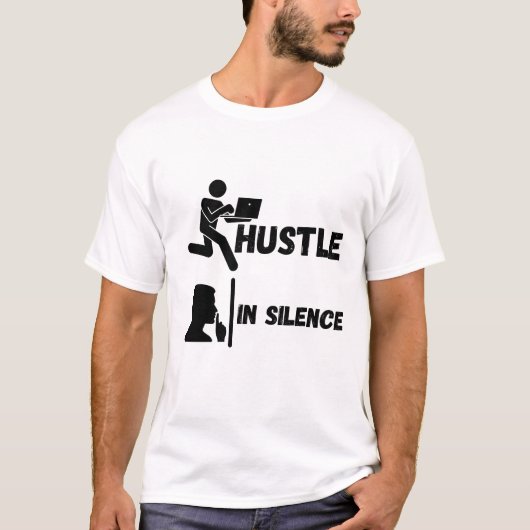 沈黙の中で努力する Tシャツ (正面)