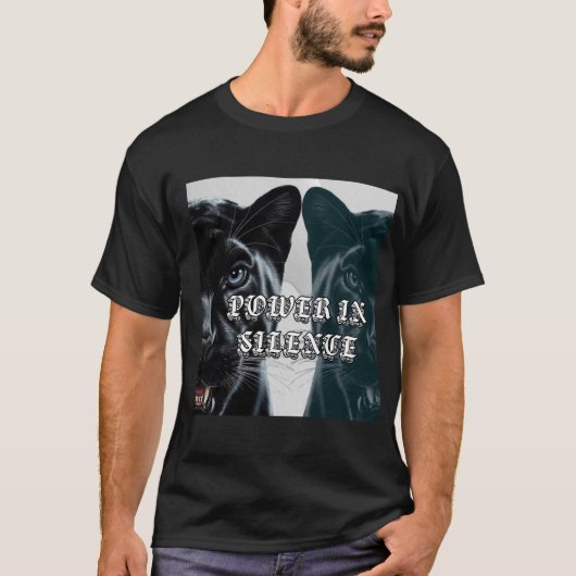 沈黙の中の力 ブラックジャガー Tシャツ (正面)