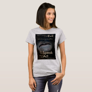 沈黙の女性のTシャツ Tシャツ