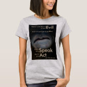 沈黙の女性のTシャツ Tシャツ (正面)