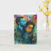 「沈黙の強さ」- 魂を揺さぶる父の日 カード (黄色い花)