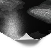沈黙の影: 抽象的な顔 フォトプリント (角)