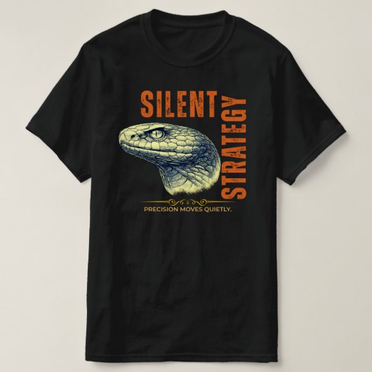 沈黙の戦略の蛇 高雅な戦術的リーダーシップ Tシャツ (デザイン正面)