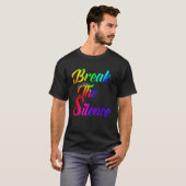 沈黙の日はLGBTQ Tシャツを破る Tシャツ (正面フル)