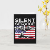 沈黙の潜水艦 米国旗 記念日 愛国者 カード (黄色い花)
