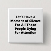 沈黙の瞬間 缶バッジ (正面)