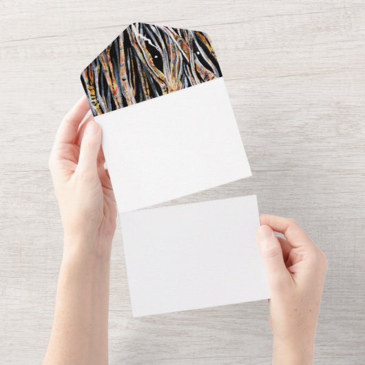 沈黙の者たち オールインワン招待状 (貼ってはがせる)