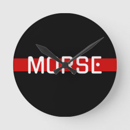 沈黙の言語 – モース ラウンド壁時計