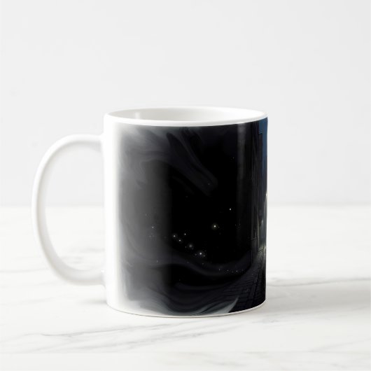 沈黙の音 — 真夜中のソウルマグ コーヒーマグカップ (左)