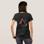 沈黙の響き：ミニマリスト・ロックのシルエット Tシャツ (裏面フル)