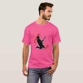 沈黙の響き:ミニマリスト・ロックのシルエット Tシャツ (正面フル)
