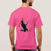 沈黙の響き:ミニマリスト・ロックのシルエット Tシャツ (裏面)