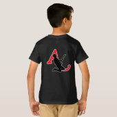 沈黙の響き:ミニマリスト・ロックのシルエット Tシャツ (裏面フル)