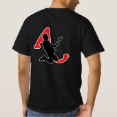 沈黙の響き:ミニマリスト・ロックのシルエット Tシャツ (裏面)