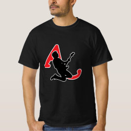 沈黙の響き:ミニマリスト・ロックのシルエット Tシャツ