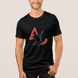 沈黙の響き:ミニマリスト・ロック・シルエット トライブレンドTシャツ