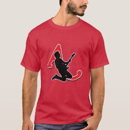 沈黙の響き:ミニマリスト・ロック・シルエット Tシャツ