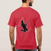 沈黙の響き:ミニマリスト・ロック・シルエット Tシャツ (裏面)