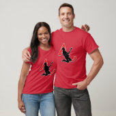 沈黙の響き:ミニマリスト・ロック・シルエット Tシャツ (ユニセックス)