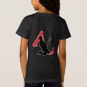 沈黙の響き:ミニマリスト・ロック・シルエット Tシャツ (裏面)