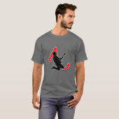 沈黙の響き:ミニマリスト・ロック・シルエット Tシャツ (正面フル)
