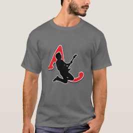 沈黙の響き:ミニマリスト・ロック・シルエット Tシャツ
