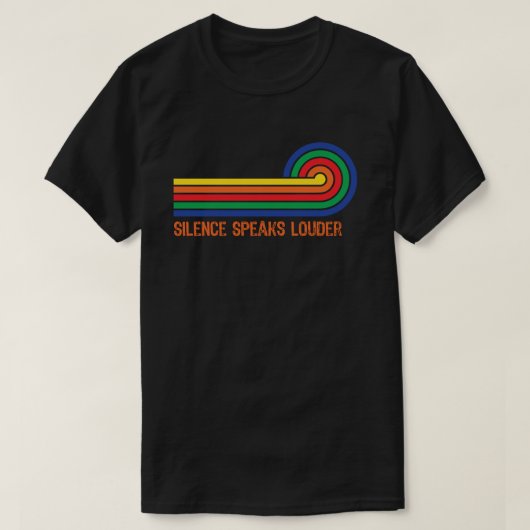 沈黙はより大きく語る Tシャツ (デザイン正面)