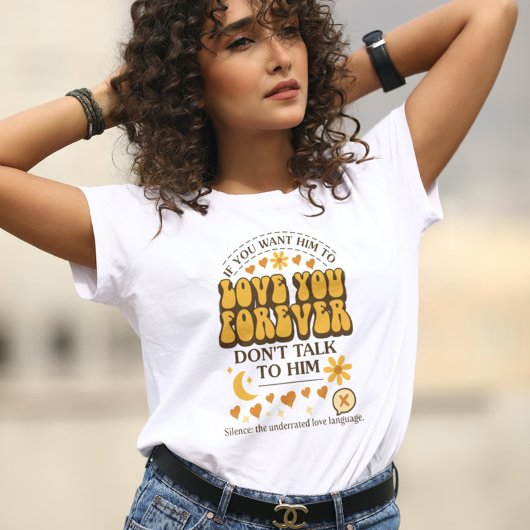 沈黙はセクシー - レトロ関係ユーモアTシャツ トライブレンドTシャツ