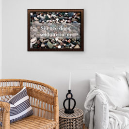 沈黙はポスターを害すやる気を起こさせるる事が少ない ポスター