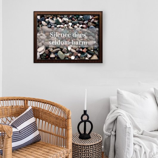 沈黙はポスターを害すやる気を起こさせるる事が少ない ポスター