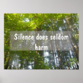 沈黙はポスターを害す感動的る事が少ない ポスター (正面)
