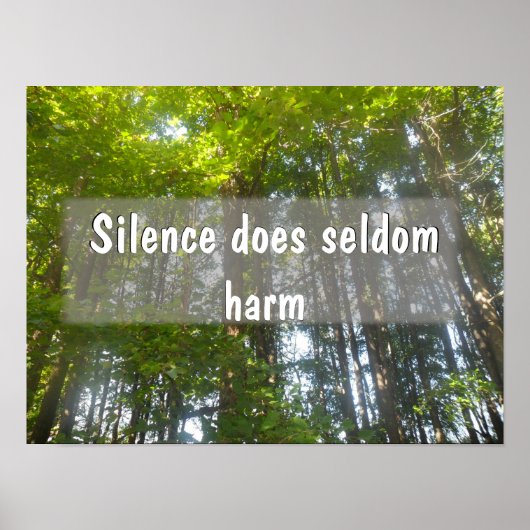 沈黙はポスターを害す感動的る事が少ない ポスター (正面)