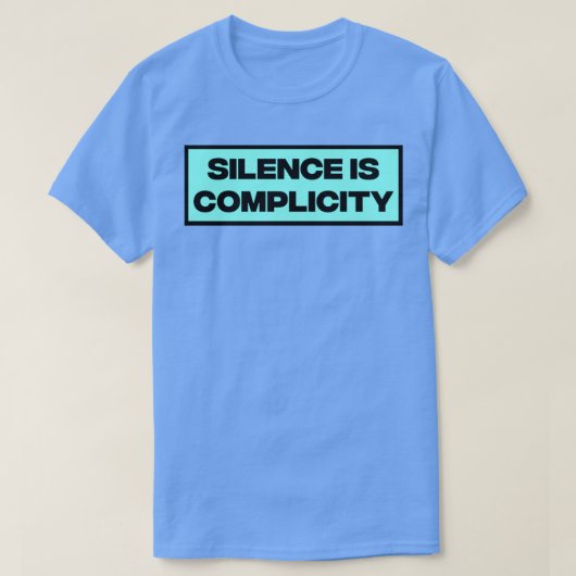 沈黙は共犯だ Tシャツ (デザイン正面)