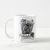 沈黙は吸盤のための：ギニタトゥーアート コーヒーマグカップ (左)