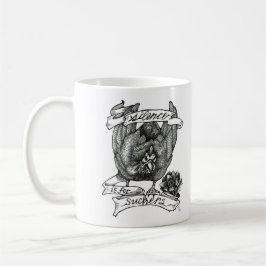 沈黙は吸盤のための：ギニタトゥーアート コーヒーマグカップ
