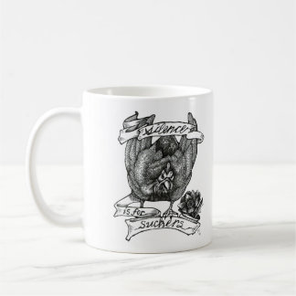 沈黙は吸盤のための：ギニタトゥーアート コーヒーマグカップ