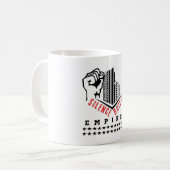 沈黙は帝国を築く (モチベーション デザイン) コーヒーマグカップ (正面左)