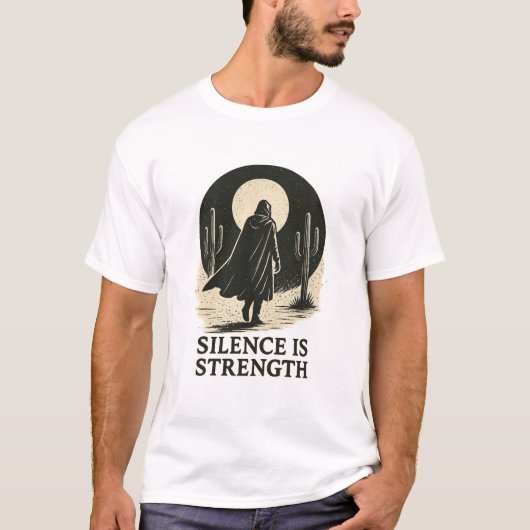 沈黙は強さ Tシャツ デザイン (正面)