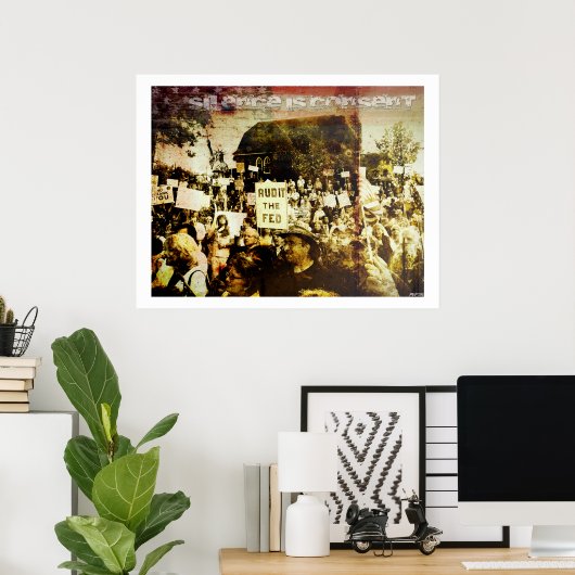 沈黙は承諾 ポスター (ホームオフィス)