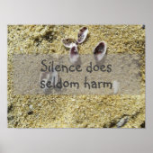 沈黙は知恵のポスターに害を与えることはめったにないことわざ ポスター (正面)