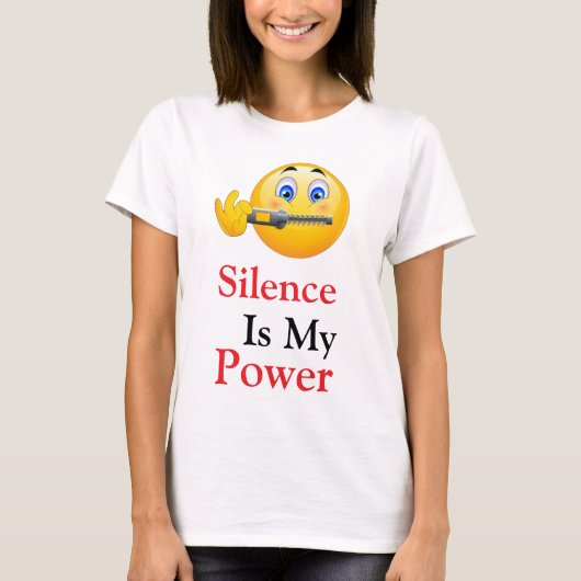 沈黙は私の力Tシャツ Tシャツ (正面)