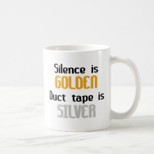 沈黙は金Ductapeです銀です コーヒーマグカップ