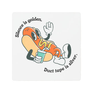 沈黙は黄金だ メタルプリント