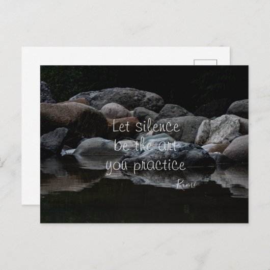 沈黙を修行の術とすべし ポストカード (正面/裏面)