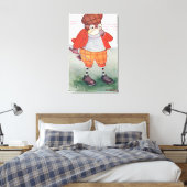 沈黙を守るフクロウが金色 キャンバスプリント (インサイチュ (寝室))