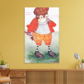 沈黙を守るフクロウが金色 キャンバスプリント (インサイチュ (リビング))