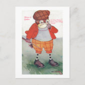 沈黙を守るフクロウが金色 ポストカード (正面)