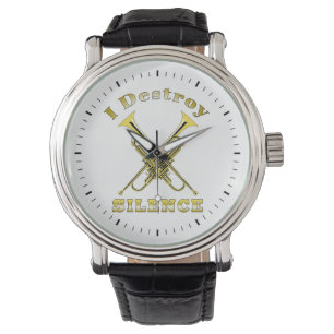 沈黙を破壊するトランペット選手 腕時計