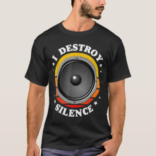 沈黙を破壊する スピーカー レトロ ヴィンテージ Tシャツ